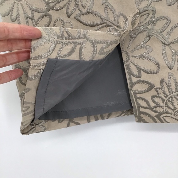 PINK Tartan 2 Piece Suit Floral Metallic Jacket & Skirt Career Wedding Size 4/6 - Picture 7 of 12